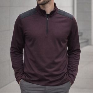 Ben Hogan Golf Quarter Zip Pullover Sweatshirt Purple Black XL